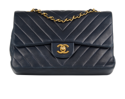 Medium Classic Double Flap, Lambskin, Navy, 2054544(1991/94), DB, 2*